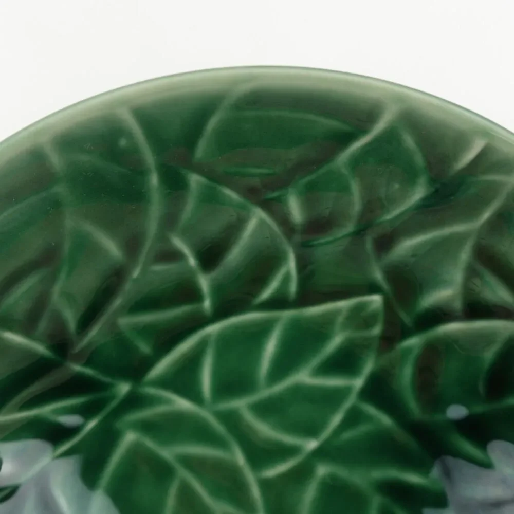Pier 1 Stoneware Jade Leaves Bowl